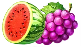 Watermelon and grapes symbols payout